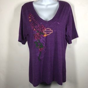 Harley-Davidson Purple Short Sleeve Tee
